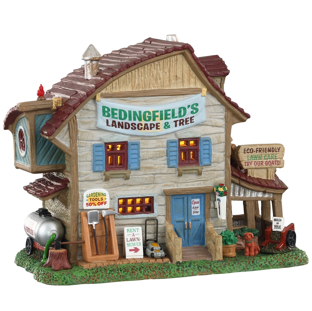 Lemax Harvest Crossing Lighted Building: Bedingfield's Landscape & Tree #05636