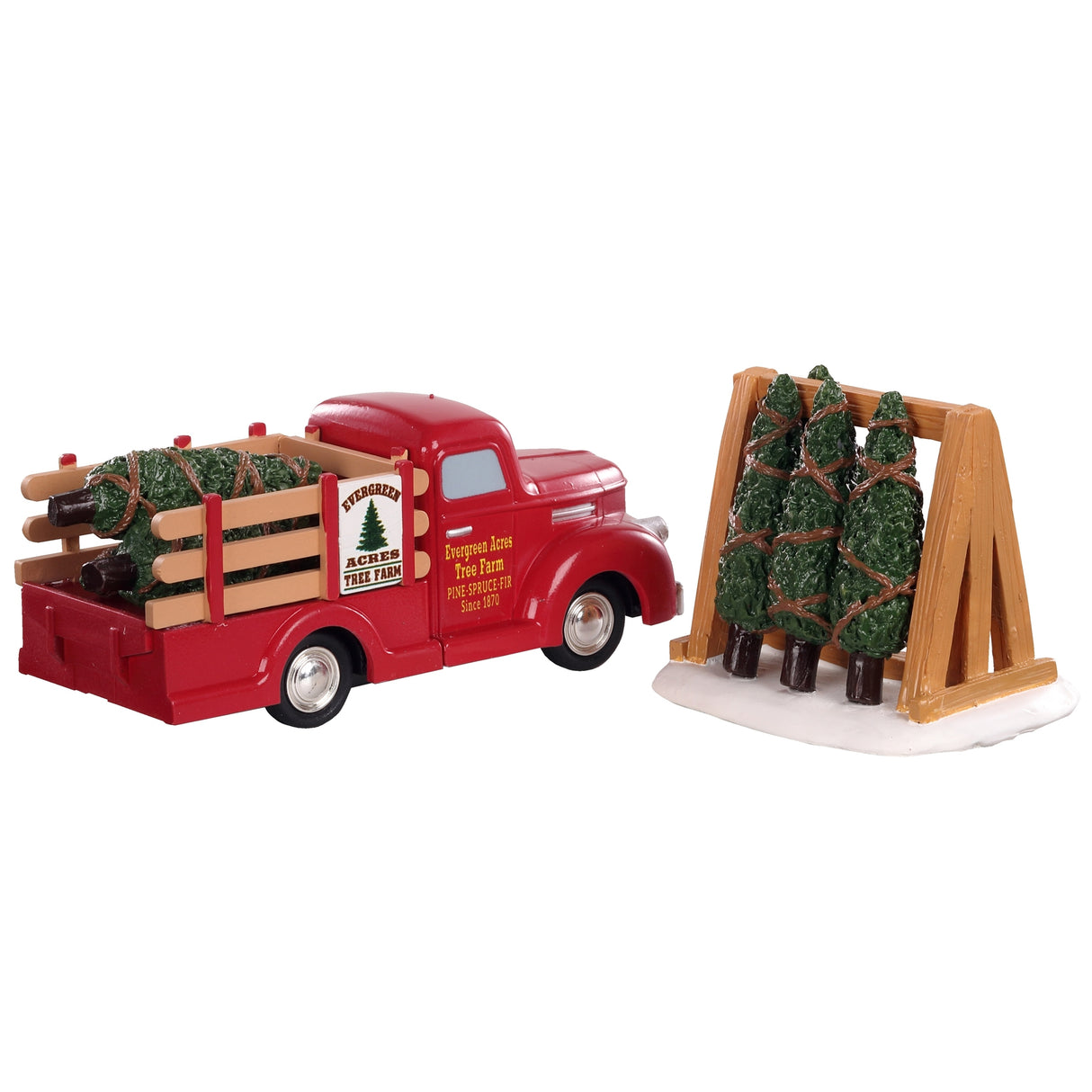 Lemax Vail Village Table Pieces: Tree Delivery, Set of 2 #93423