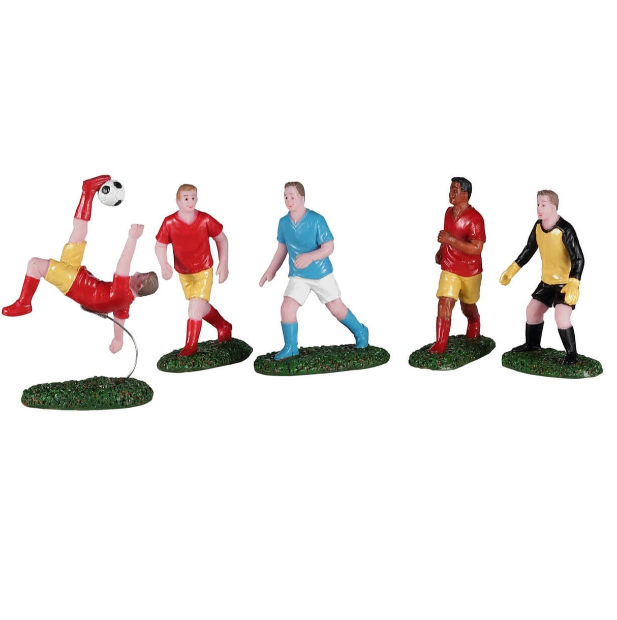 Lemax General Collectible Figurines: Playing Soccer, Set of 5 #02961
