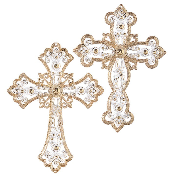 5" Star of Wonder Jeweled Cross Ornament