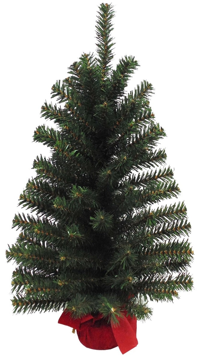 24 inch tabletop tree in a red base.