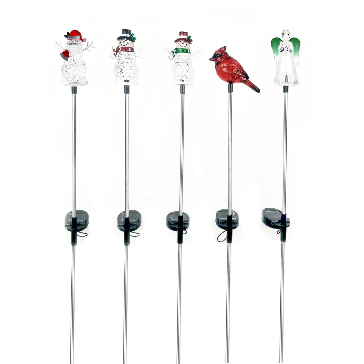 Solar-Powered LED Winter Icon Acrylic Garden Stake