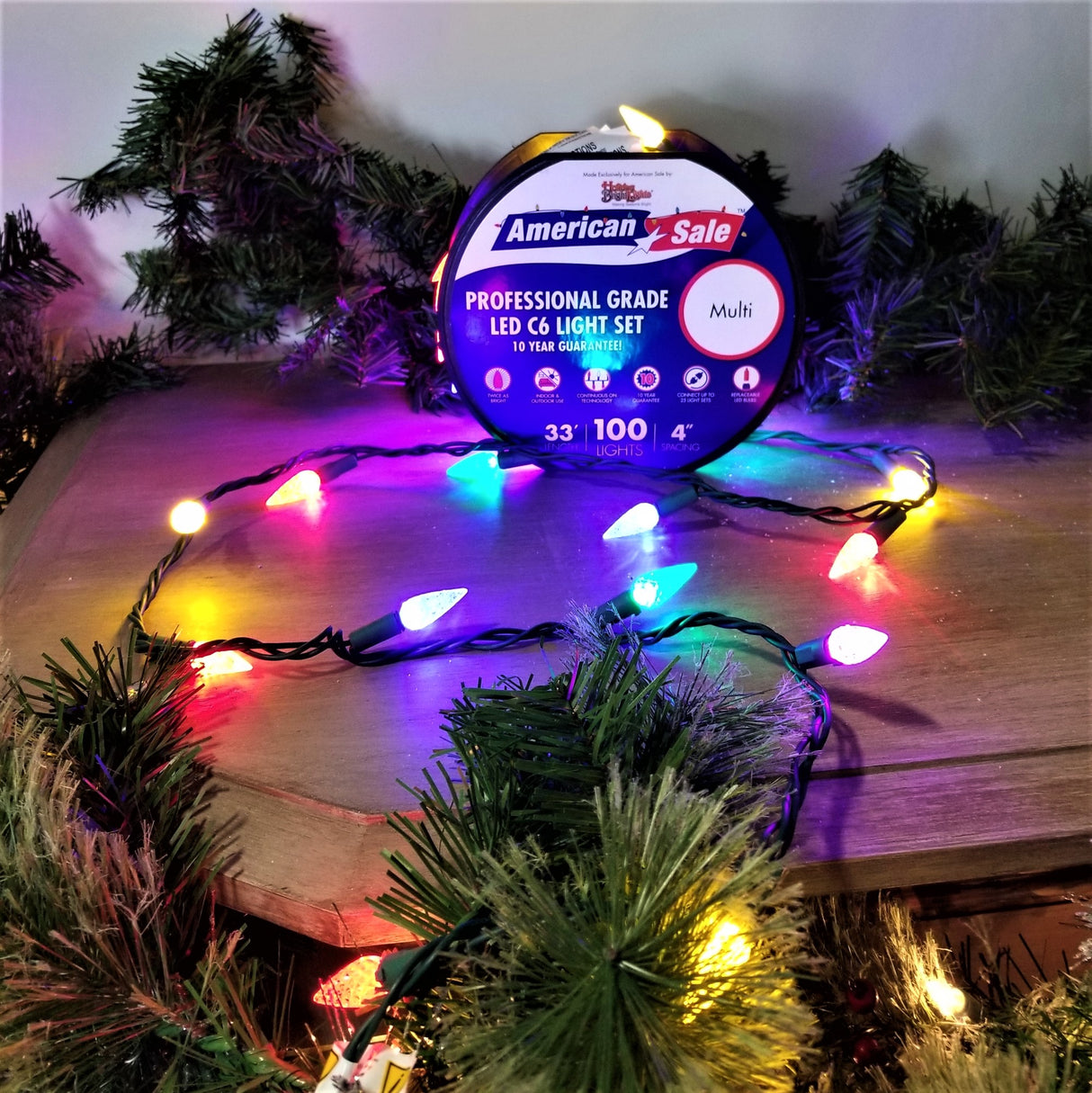 Set of 100 Professional Grade Twice Bright C6 LED Lights