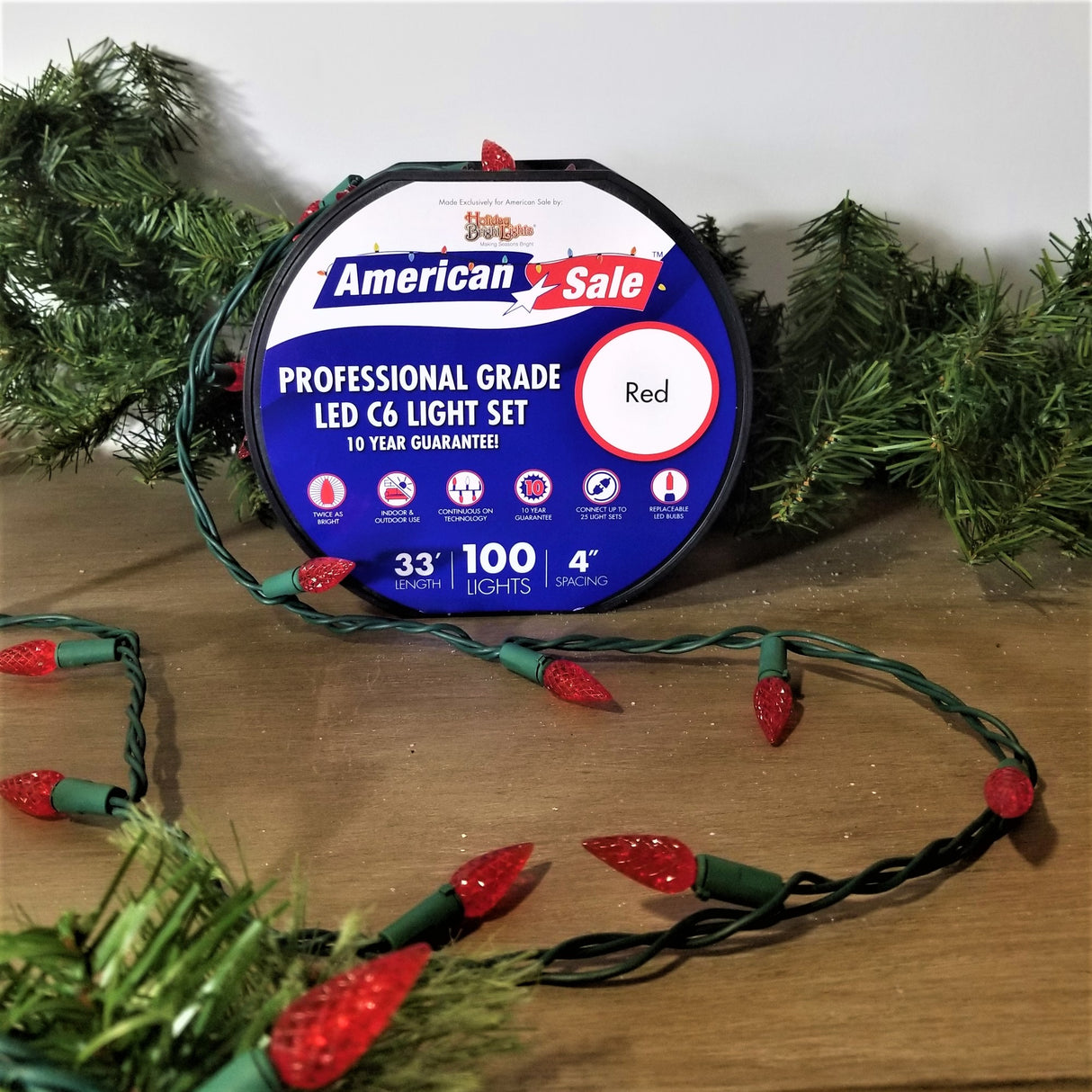 Set of 100 Professional Grade Twice Bright C6 LED Lights