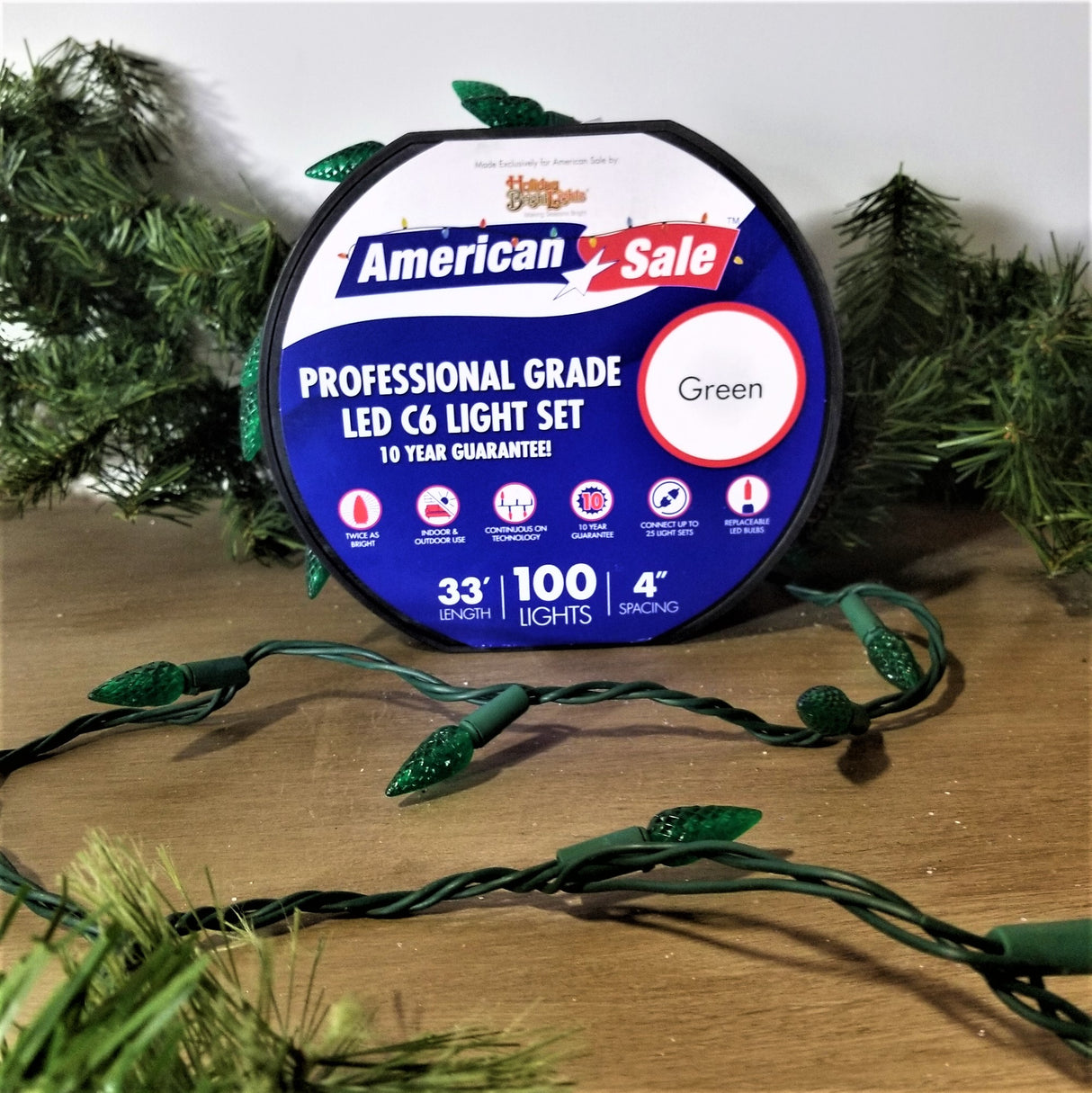 Set of 100 Professional Grade Twice Bright C6 LED Lights