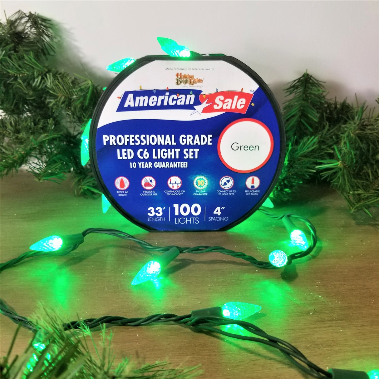 Set of 100 Professional Grade Twice Bright C6 LED Lights