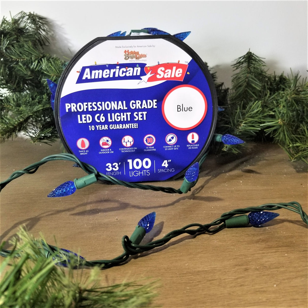 Set of 100 Professional Grade Twice Bright C6 LED Lights