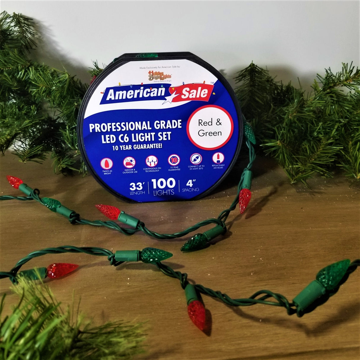 Set of 100 Professional Grade Twice Bright C6 LED Lights