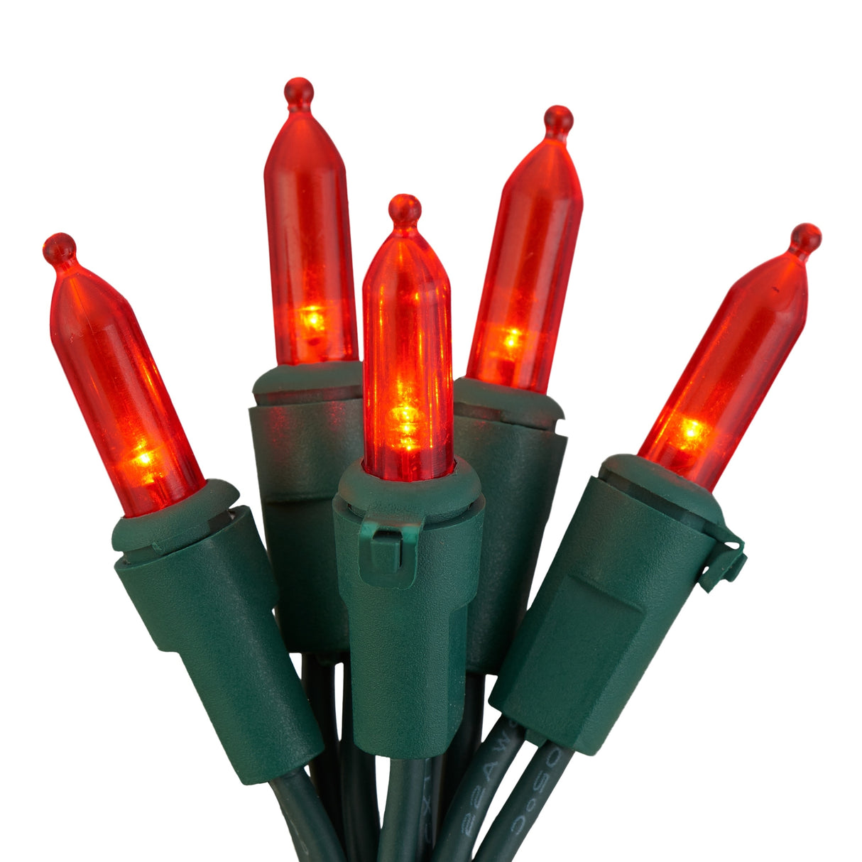 An up close look at red mini LED lights.