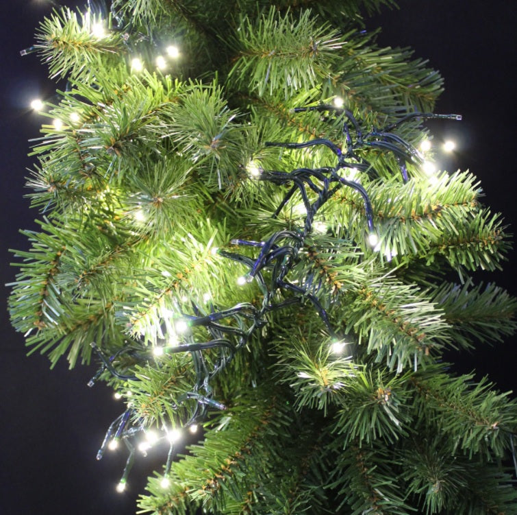 768 LED Twinkling Cluster Rice Christmas Lights on a Reel