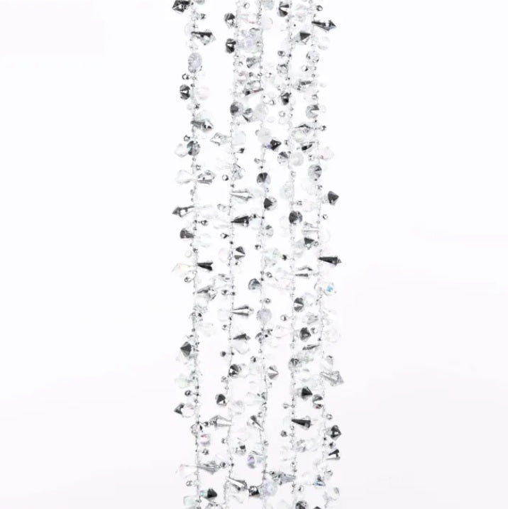 Iridescent beaded decorating garland.