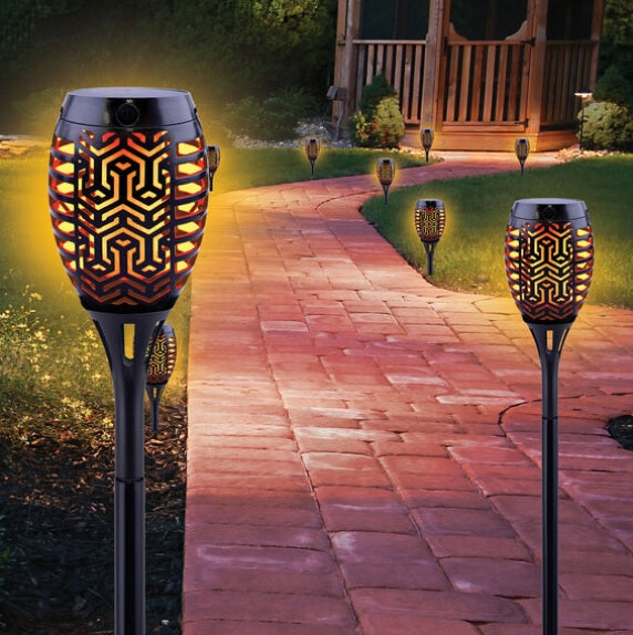Zen Garden Solar Flicker Flame Pathway Lantern