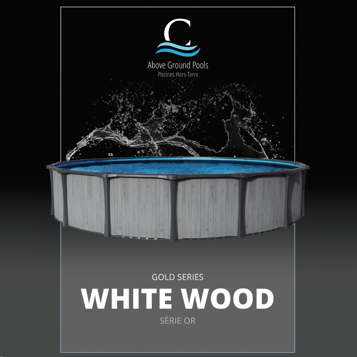 Carvin® Gold Series White Wood 52" Above Ground Swimming Pool