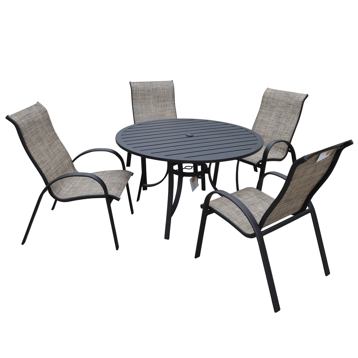 Dublin Brown Sling Patio Dining Sets