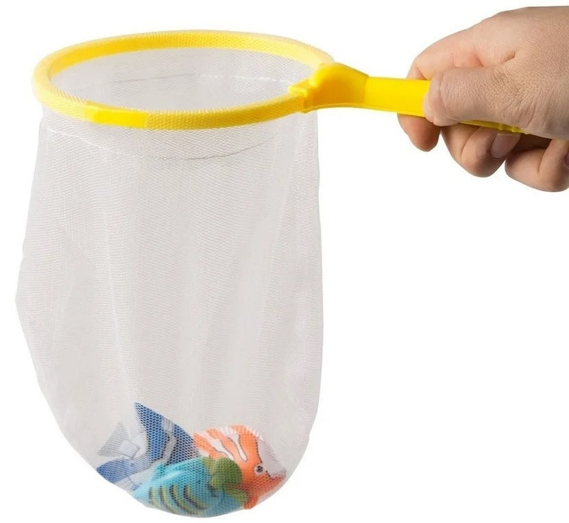 Pool game consisting of a net and colorful fish. Perfect for diving games.