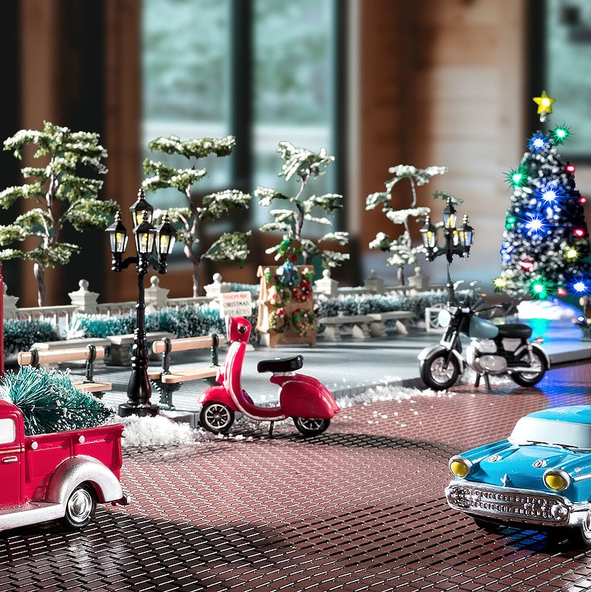 Brick mat for a Lemax display. Designed to look like a brick road.