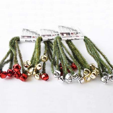Pack of 6 Jingle Bell Garland Ties