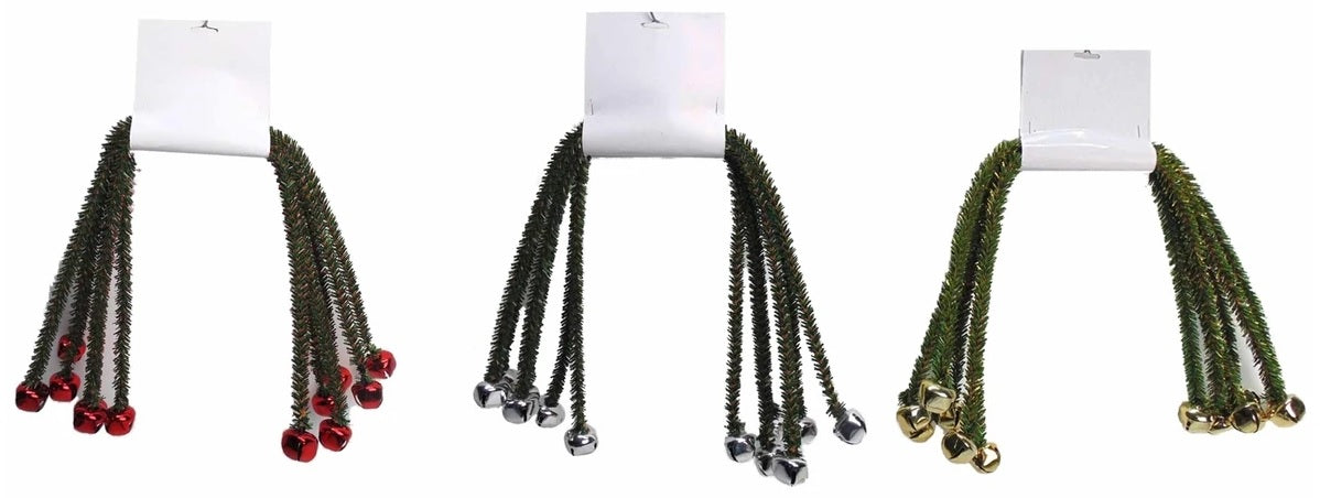 Pack of 6 Jingle Bell Garland Ties