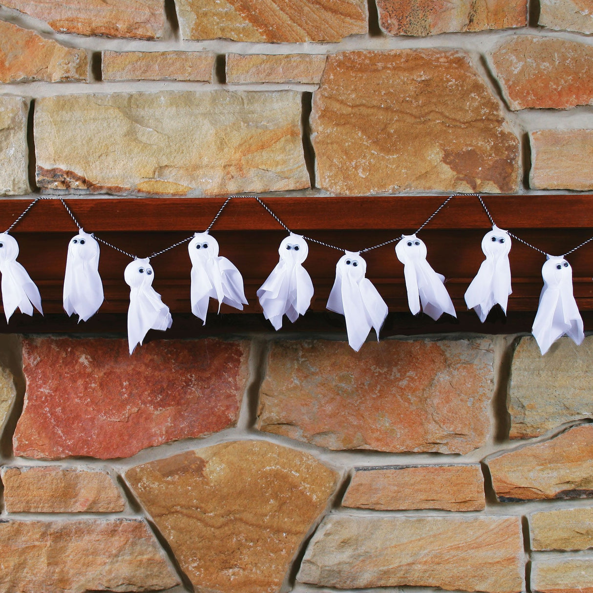 Fun Halloween garland for decorating. One is ghosts, one is pumpkins and one is spiders.