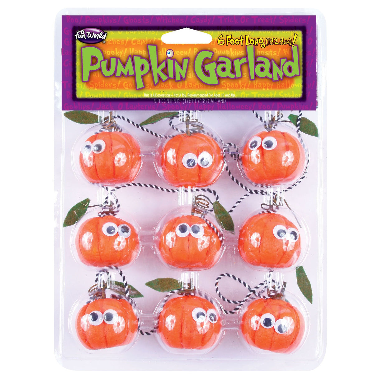 Fun Halloween garland for decorating. One is ghosts, one is pumpkins and one is spiders.