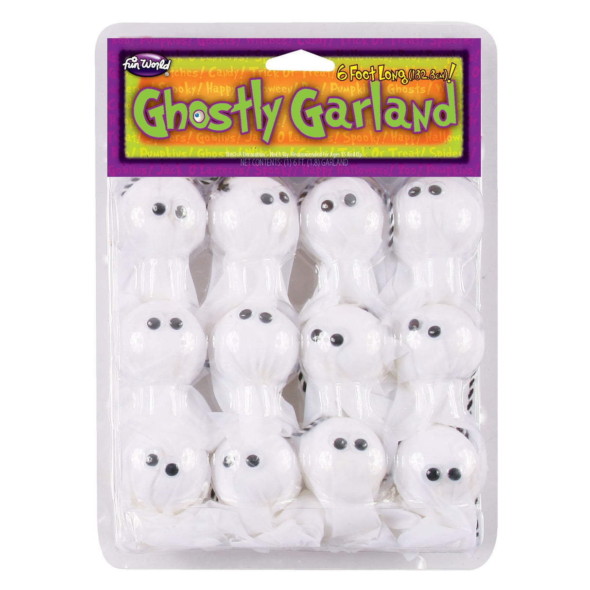 Fun Halloween garland for decorating. One is ghosts, one is pumpkins and one is spiders.