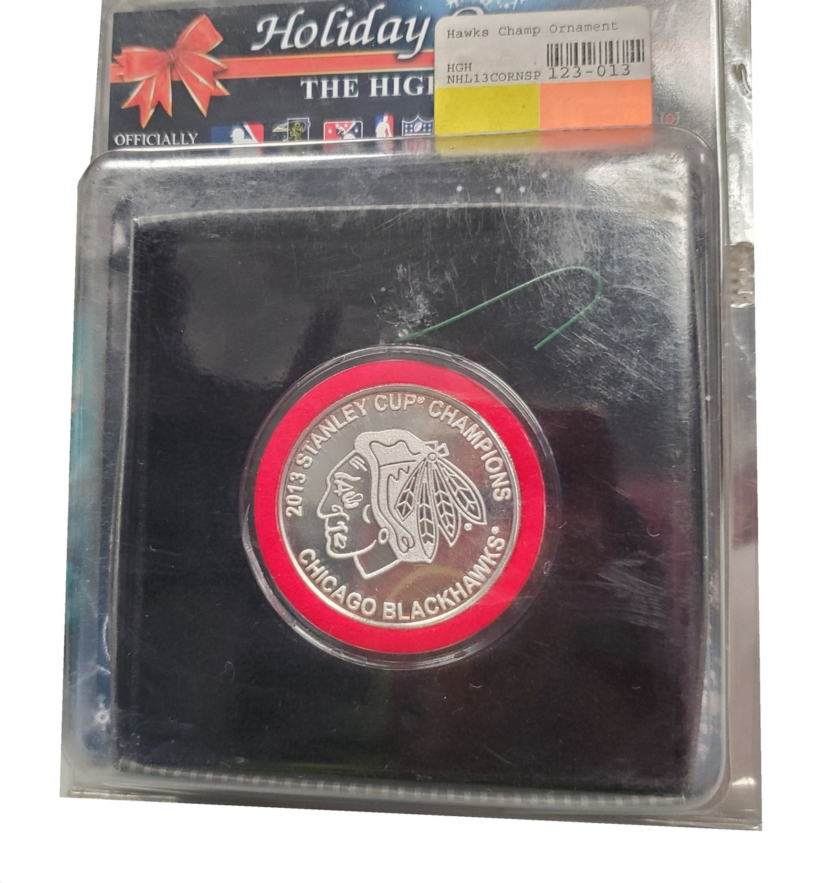 Highland Mint Chicago Blackhawks 2013 Stanley Cup Champions Silver Coin Ornament