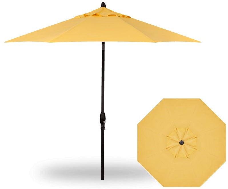 9' Auto Tilt Market Black Frame Banana Canopy Umbrella