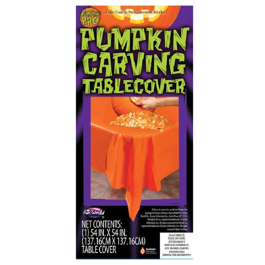 Pumpkin Pro Orange Pumpkin Carving Table Cover