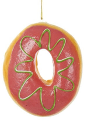 3.9" Frosted Donut Ornament