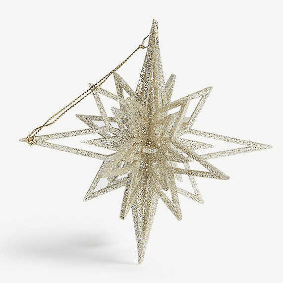 5.5" Nordic Glittered Starburst Ornament