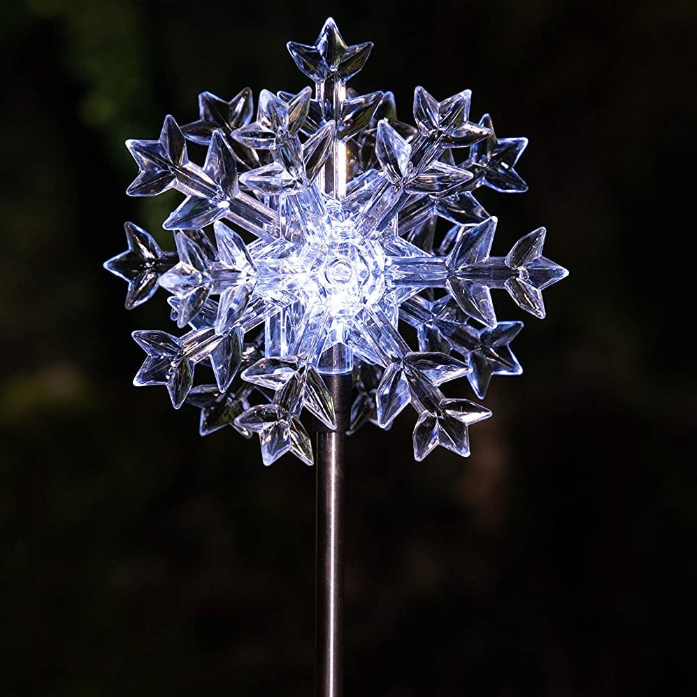 Solar Powered Motion LED Snowflake Garden Light