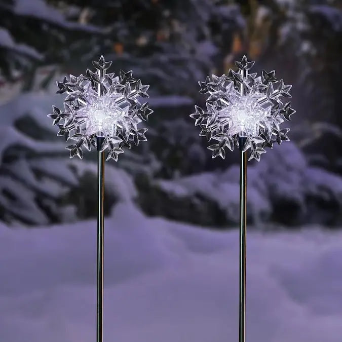 Solar Powered Motion LED Snowflake Garden Light