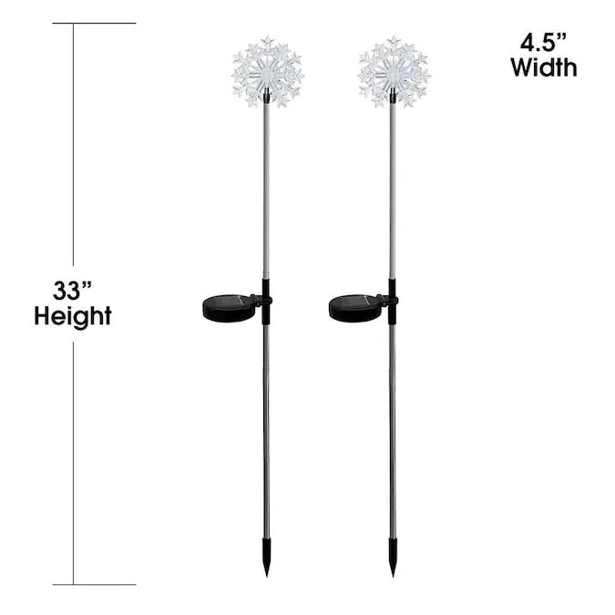 Solar Powered Motion LED Snowflake Garden Light