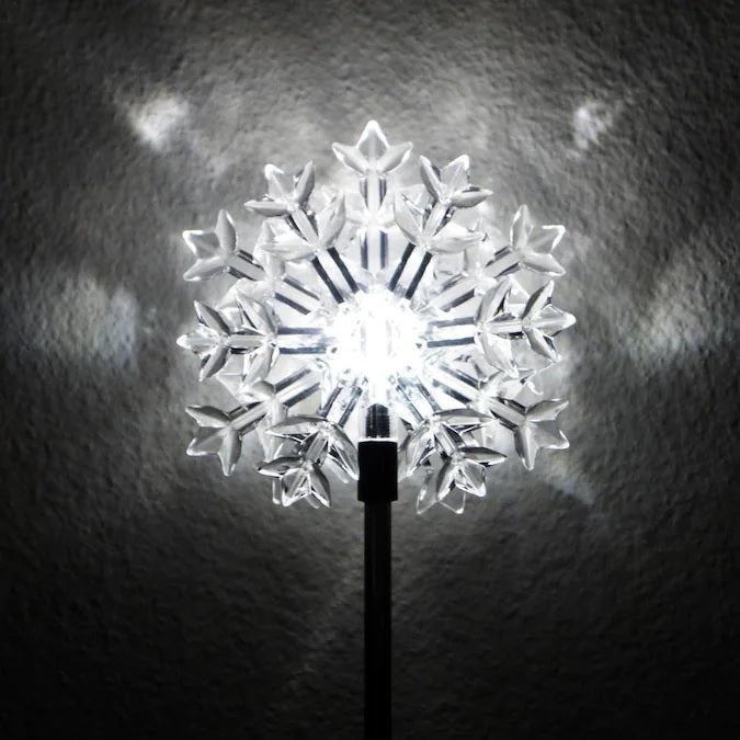 Solar Powered Motion LED Snowflake Garden Light