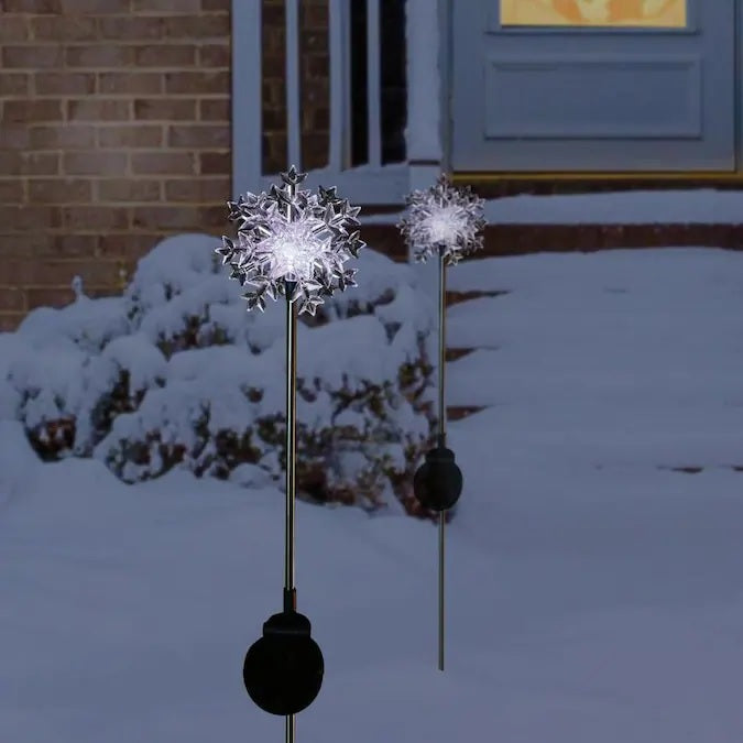 Solar Powered Motion LED Snowflake Garden Light