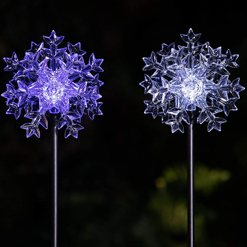 Solar Powered Motion LED Snowflake Garden Light