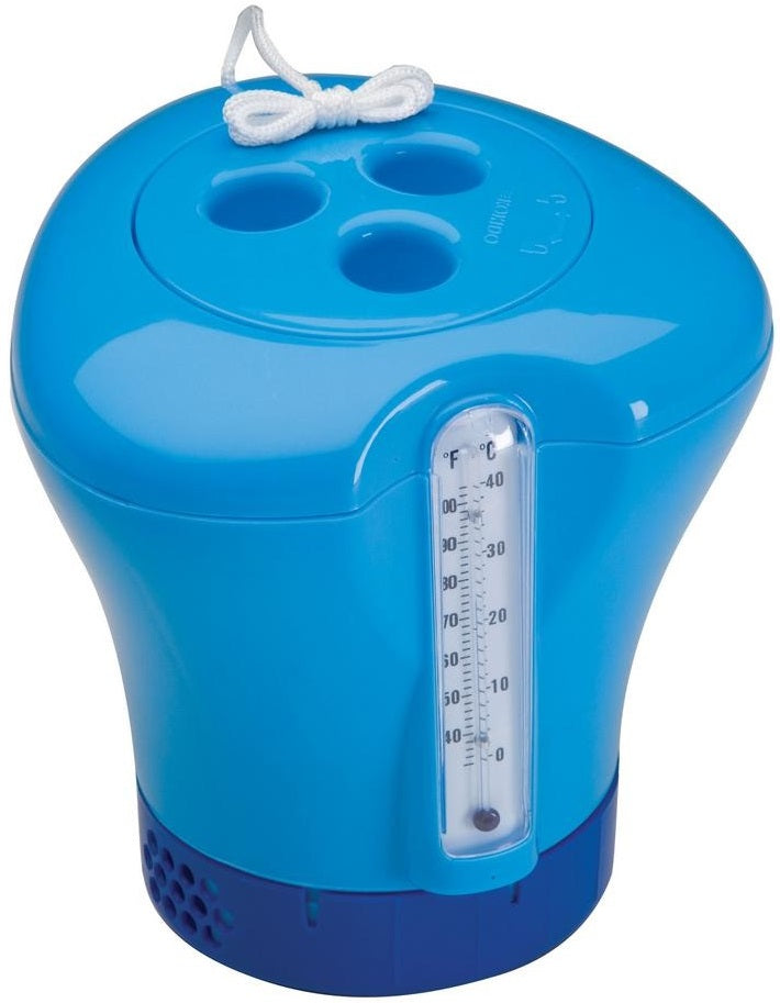 Ocean Blue Floating Chemical Dispenser and Thermometer Combo