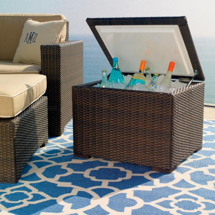 Wicker Aspen Ice Chest End Table