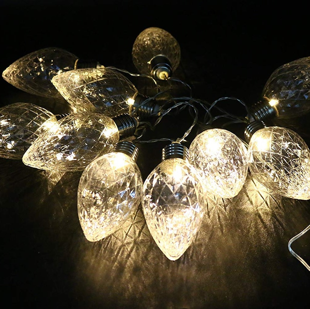 Alpine Decorative String Lights with Faceted LED Bulbs