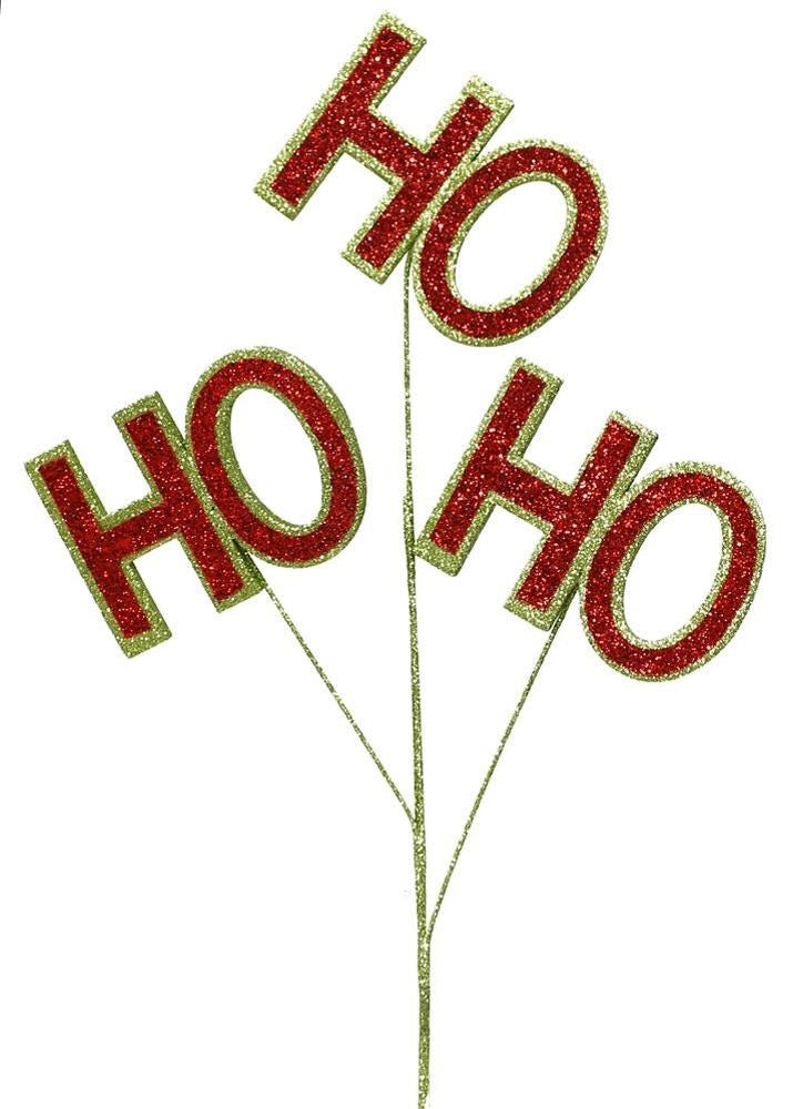 29" Glitter Ho Ho Ho Pick Spray Decoration
