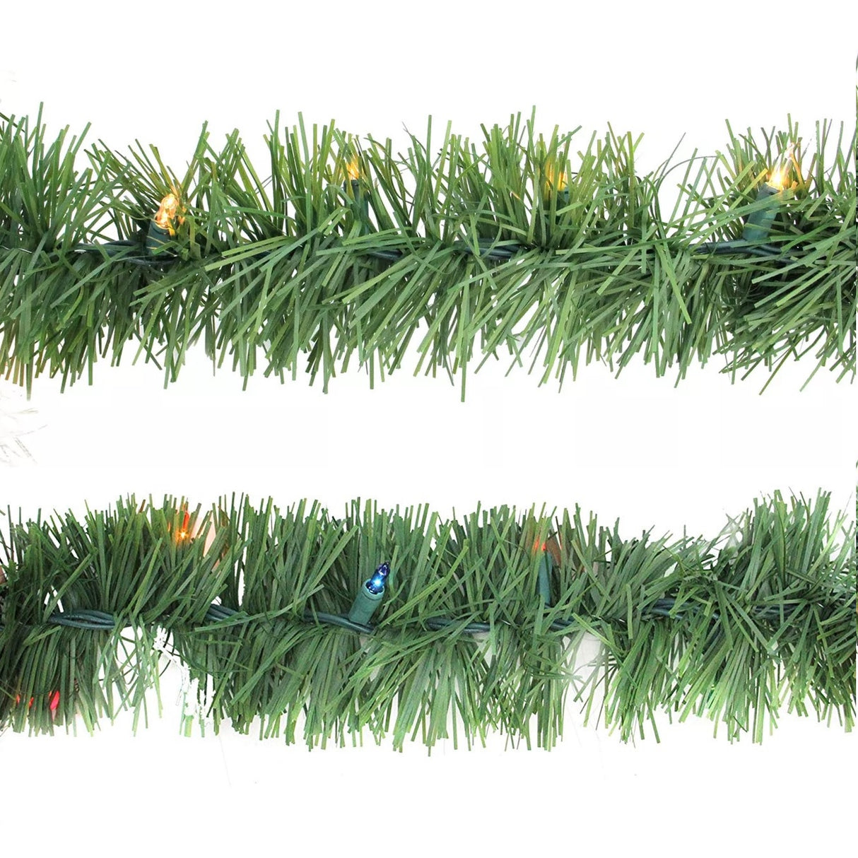 18' Pre-Lit Green Pine Artificial Christmas Garland