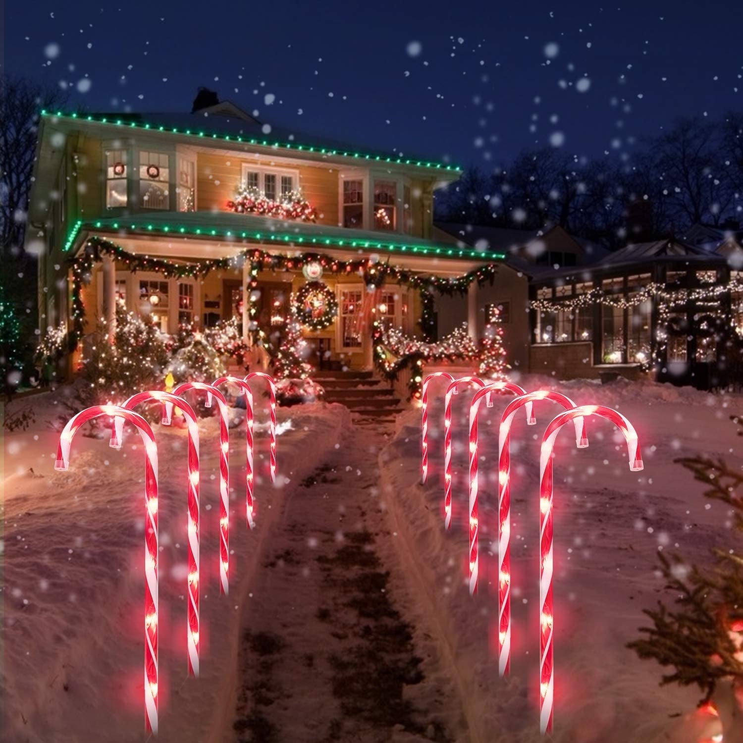 Candy Cane Driveway Markers | Outdoor Christmas Decorations