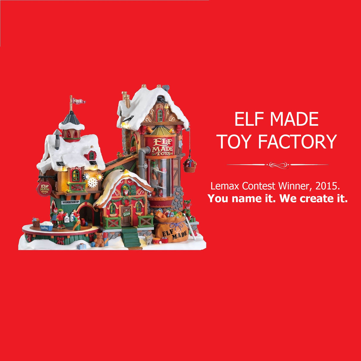 Lemax Santa's Wonderland Sights & Sounds: Elf Made Toy Factory #75190