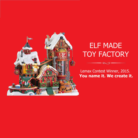 Lemax Santa's Wonderland Sights & Sounds: Elf Made Toy Factory #75190