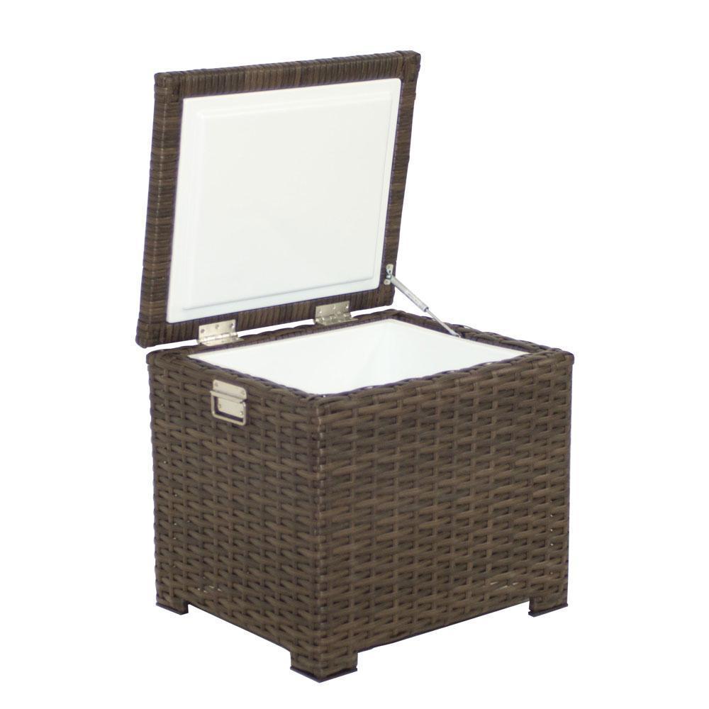 Wicker Aspen Ice Chest End Table