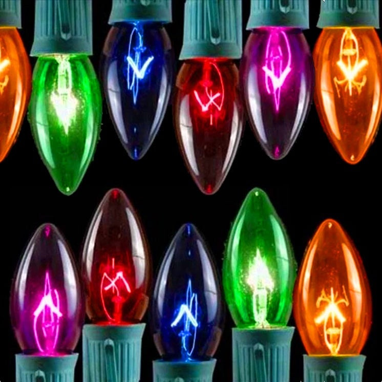 Set of 25 Transparent C9 Christmas Lights