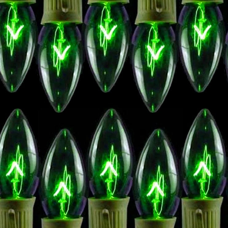 Set of 25 Transparent C9 Christmas Lights