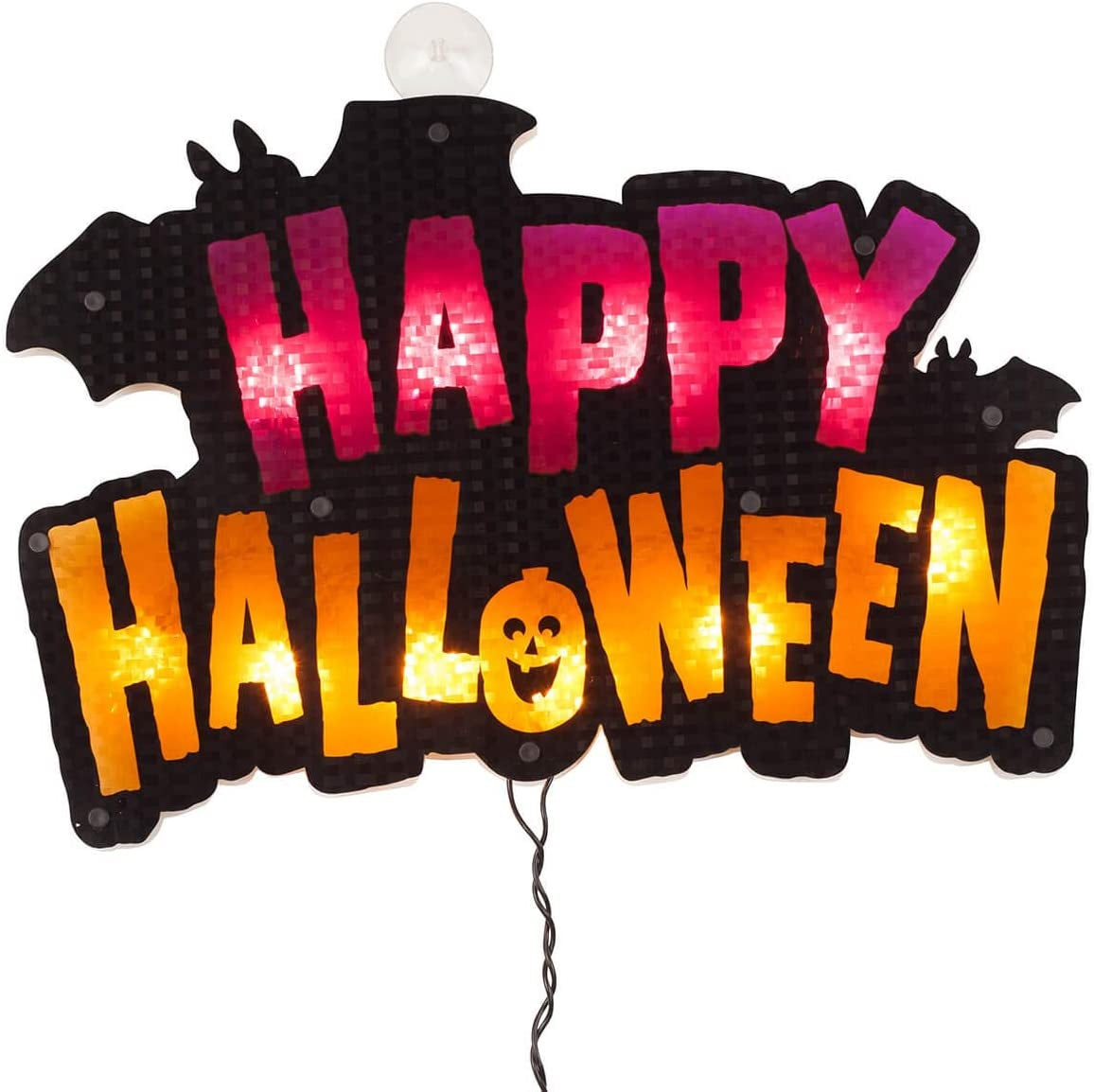 Happy Halloween Shimmer Window Silhouette