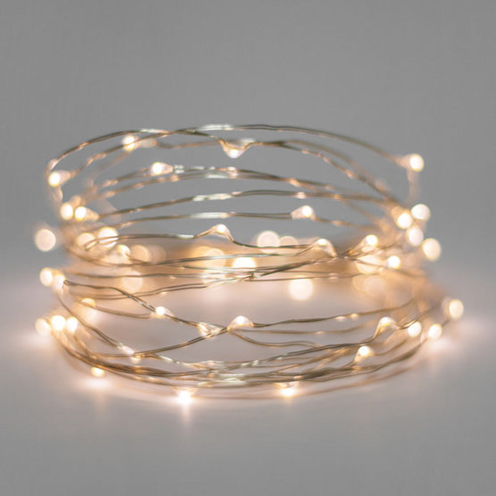 50 Battery Operated LED Warm White Starry Christmas Lights