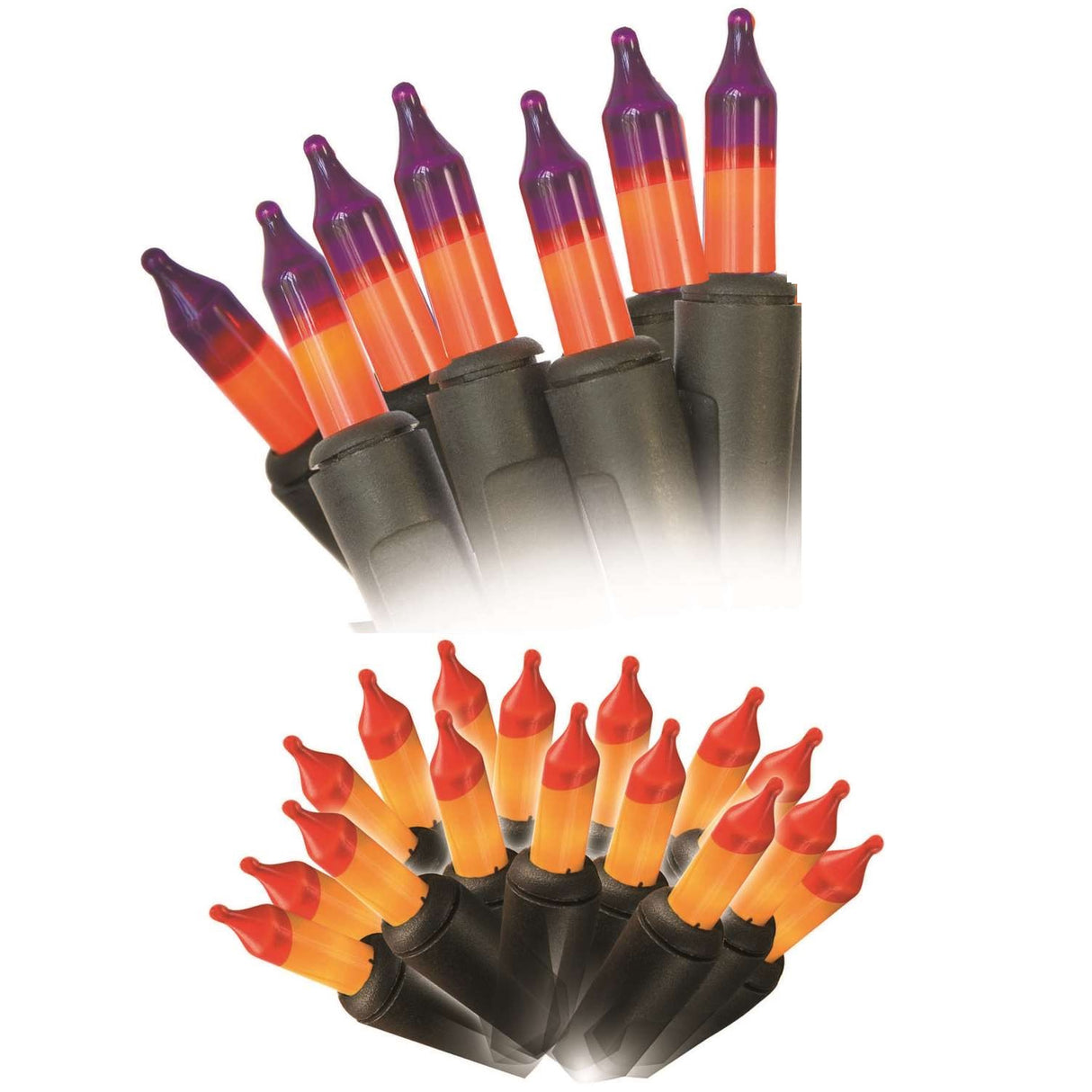 Set of 50 Two-Tone Candy Cane Lights